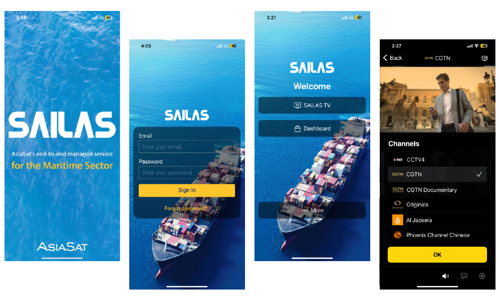 SAILAS App Screenshot Layout